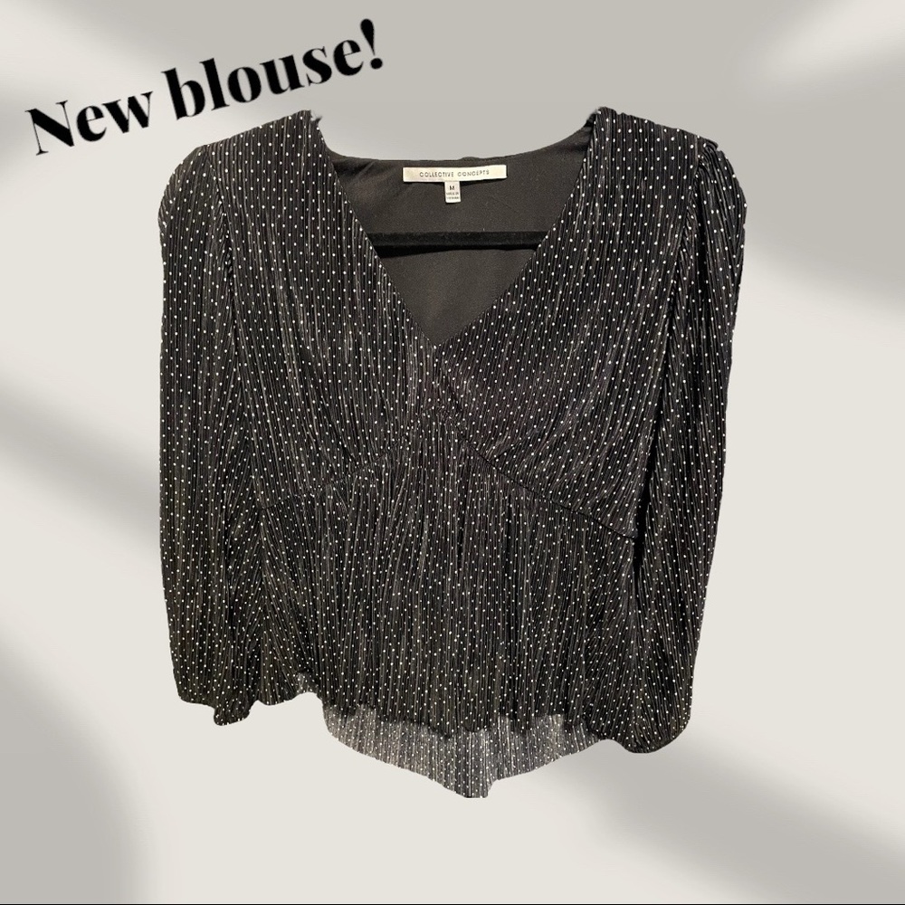 NWOT Collective Concept’s cropped textured blouse